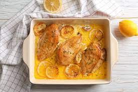 ستيك دجاج بالزعتر والليمون بالفرن